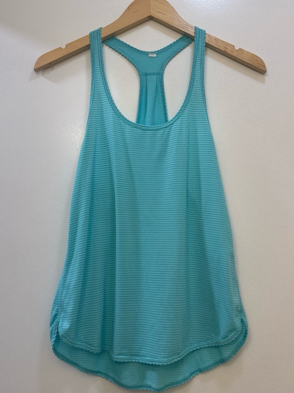 lululemon athletica Aqua Striped Racerback Tank
